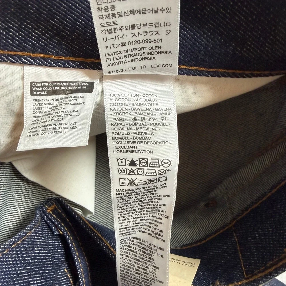 NWT Levi's 501 Original Shrink to Fit Rigid Denim Jeans Men's 40x30